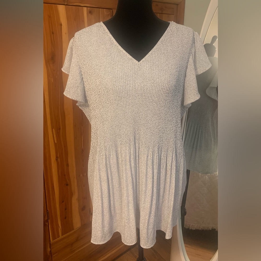 Adrianna Papell Flutter Sleeve Top NWT